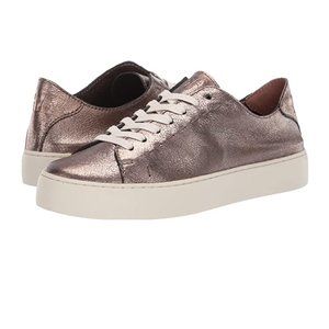 FRYE LENA LOW LACE METALIC SNEAKER
